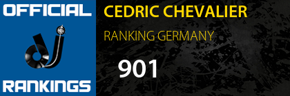 CEDRIC CHEVALIER RANKING GERMANY