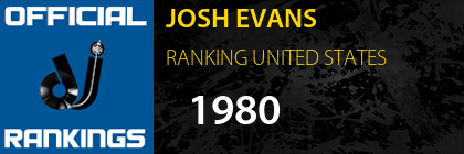 JOSH EVANS RANKING UNITED STATES