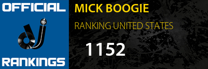 MICK BOOGIE RANKING UNITED STATES