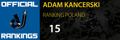 ADAM KANCERSKI RANKING POLAND
