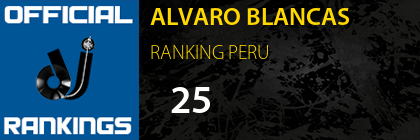 ALVARO BLANCAS RANKING PERU