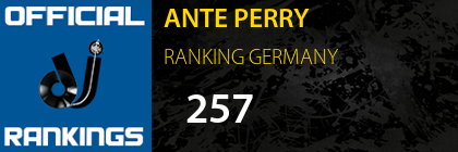 ANTE PERRY RANKING GERMANY