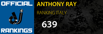 ANTHONY RAY RANKING ITALY