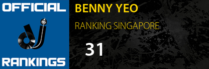 BENNY YEO RANKING SINGAPORE