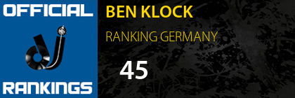 BEN KLOCK RANKING GERMANY