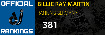 BILLIE RAY MARTIN RANKING GERMANY