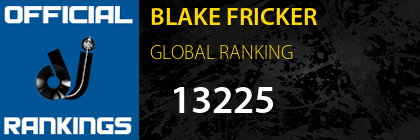 BLAKE FRICKER GLOBAL RANKING