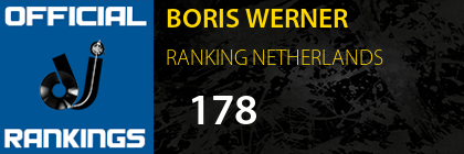 BORIS WERNER RANKING NETHERLANDS