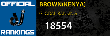 BROWN(KENYA) GLOBAL RANKING