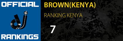 BROWN(KENYA) RANKING KENYA