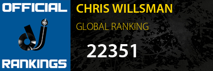 CHRIS WILLSMAN GLOBAL RANKING
