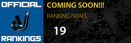 COMING SOON!!! RANKING ISRAEL
