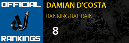 DAMIAN D'COSTA RANKING BAHRAIN