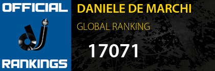 DANIELE DE MARCHI GLOBAL RANKING