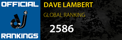DAVE LAMBERT GLOBAL RANKING