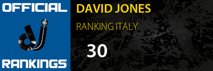 DAVID JONES RANKING ITALY