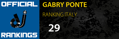 GABRY PONTE RANKING ITALY