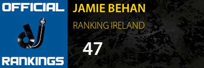 JAMIE BEHAN RANKING IRELAND
