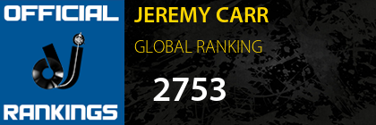 JEREMY CARR GLOBAL RANKING