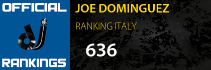 JOE DOMINGUEZ RANKING ITALY