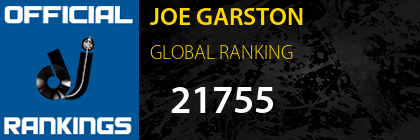 JOE GARSTON GLOBAL RANKING