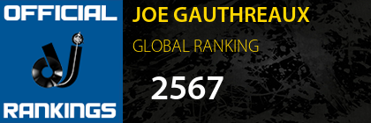 JOE GAUTHREAUX GLOBAL RANKING