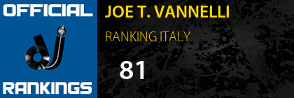 JOE T. VANNELLI RANKING ITALY