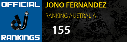 JONO FERNANDEZ RANKING AUSTRALIA