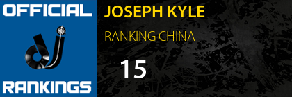 JOSEPH KYLE RANKING CHINA