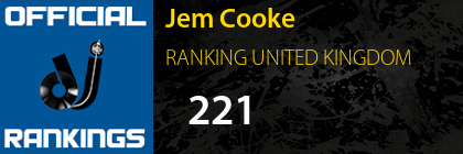 Jem Cooke RANKING UNITED KINGDOM