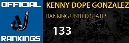 KENNY DOPE GONZALEZ RANKING UNITED STATES
