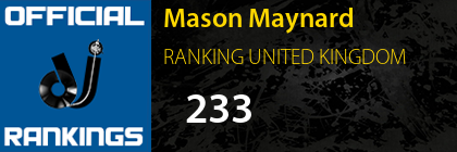 Mason Maynard RANKING UNITED KINGDOM