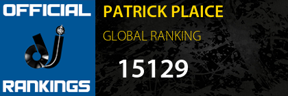 PATRICK PLAICE GLOBAL RANKING