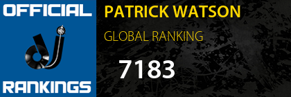 PATRICK WATSON GLOBAL RANKING