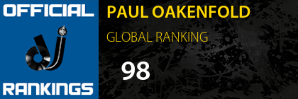 PAUL OAKENFOLD GLOBAL RANKING
