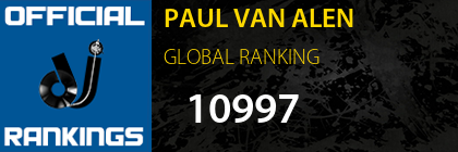PAUL VAN ALEN GLOBAL RANKING