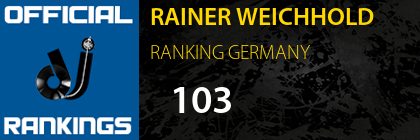 RAINER WEICHHOLD RANKING GERMANY