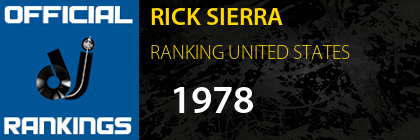 RICK SIERRA RANKING UNITED STATES