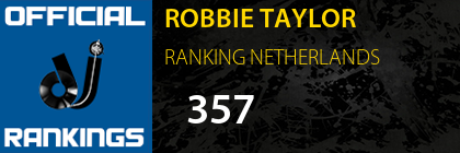 ROBBIE TAYLOR RANKING NETHERLANDS