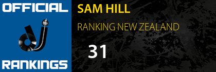 SAM HILL RANKING NEW ZEALAND