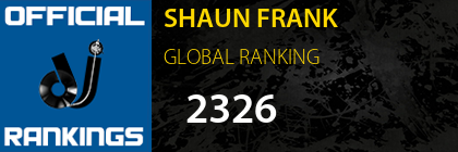SHAUN FRANK GLOBAL RANKING