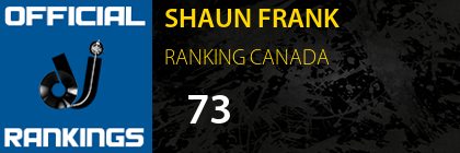 SHAUN FRANK RANKING CANADA