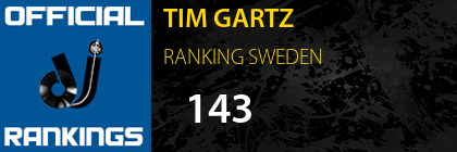TIM GARTZ RANKING SWEDEN