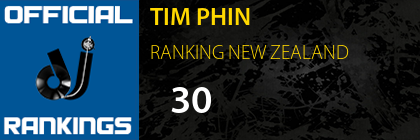 TIM PHIN RANKING NEW ZEALAND
