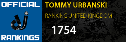 TOMMY URBANSKI RANKING UNITED KINGDOM