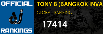 TONY B (BANGKOK INVADERS) GLOBAL RANKING