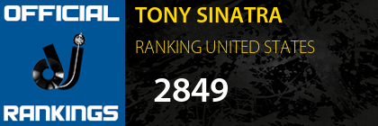 TONY SINATRA RANKING UNITED STATES