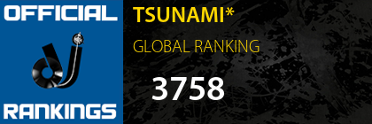 TSUNAMI* GLOBAL RANKING