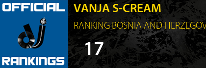 VANJA S-CREAM RANKING BOSNIA AND HERZEGOVINA