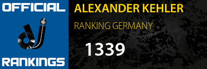 ALEXANDER KEHLER RANKING GERMANY